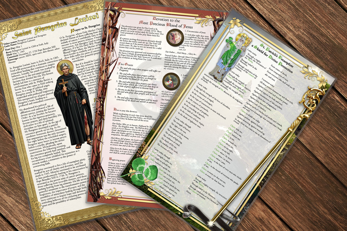 Large Catholic Devotional Cards